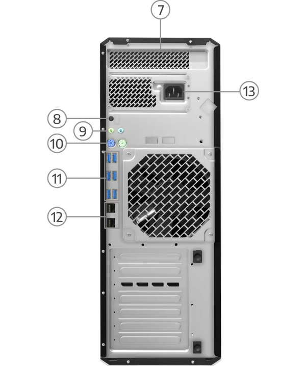 Rear View Ports & Slots