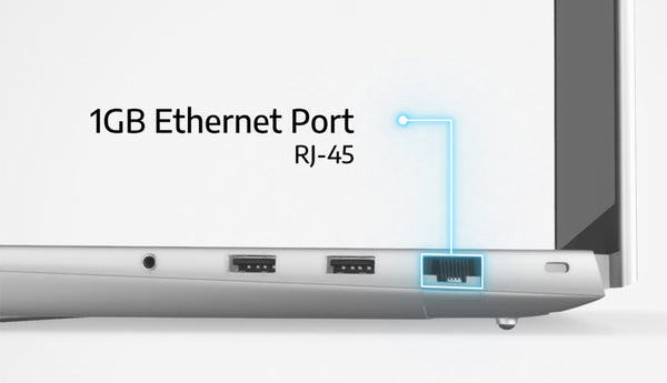 Built-In Ethernet Port for Secure  and Fast Wired Connections